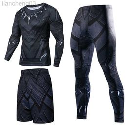 Men's Tracksuits Men Sportswear Superhero Compression Sport Suits Quick Dry Clothes Sports Joggers Training Gym Fitness Tracksuits Running Set W0328