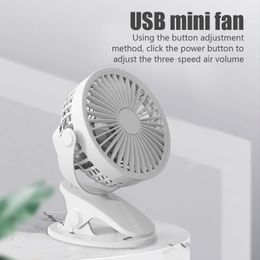 Other Home Garden Mini Portable Hand Fan USB Rechargeable Mute Desktop Clip Outdoor Big Wind Baby Student Cooling Appliances With Battery 230327