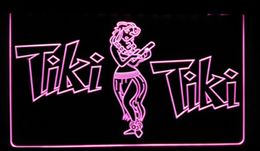 LS0162 LED Strip Lights Sign Tiki Bar Wajome Hula Dancer 3D Engraving Free Design Wholesale Retail