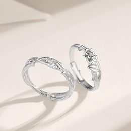 Cluster Rings Silver For Women Couple Gifts Original Items Halloween Love Gift Luxury Jewellery Ring