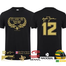 Men's T-Shirts Hero Ayrton Senna T Shirt Men Short Sleeve Cotton T-shirts Funny Cool Man Tshirt 230327