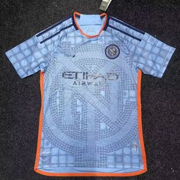 Men's T-Shirts Mens T-Shirts 23-24 New York City FC Mens T-Shirts Summer soccer fan Polos breathable fabric Badge embroidery outdoor football casual Professional shirt