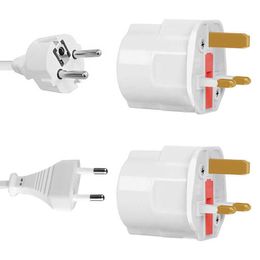 Sockets Multifunctional EU Euro European to UK Plugs Adapter Converter Plugs 2 Pin Socket Travel 250V 13A Fused Universal Adaptor Z0327