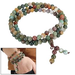 Beaded Fashion Jewellery Natural 6Mm Stone Buddhist India Style 108 Prayer Beads Gourd Mala Necklace Bracelet For Women Men Gift Dhigv