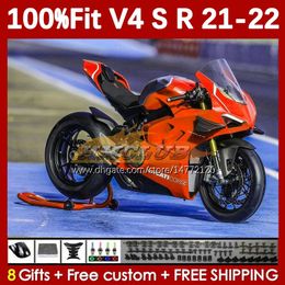 Motorcycle Bodywork For DUCATI Street Fighter Panigale V4S V4R V 4 V4 S R 21 22 2021 2022 Body 167No.76 V-4S V4-R V-4R V4-S 2018-2022 Injection Moulding Fairings orange stock