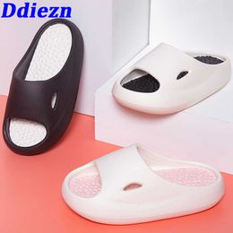 Slippers Home Slippers Shoes For Women 2023 Summer Beach Soft Fashion Breathable EVA Non-Slip Bathroom House Couple Slippers Slides G230328