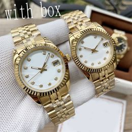 Diamond watch women datejust montre homme plated gold silver orologio lusso luminous automatic watches mens waterproof grey white black dial sb015