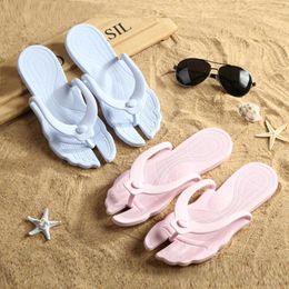 Slippers Women's Solid Color Slippers Home Flip-Flops Beach Flat Summer Folding Travel Portable Slippers Lightweight Beach Flip Flops G230328