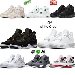 4 4s Basketball Shoes Men Sneakers Women Casual Shoes Military Black Cat Red Thunder UNC Blue White Oreo Cactus Jack seafoam mens womens Trainers sports sneakers