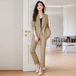 Women's Two Piece Pants Formal Uniform Designs Women Business Suits With And Jackets Coat OL Styles Ladies Office Work Wear Blazers