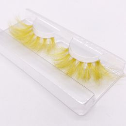 Make up lashes 25mm exaggerated Coloured Curling eyelash Colour faux cils mink hair false eyelashes lash Natural Dense Slim lash Comfortable wear