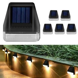 Outdoor Wall Lamps 1/2/4/6pcs Solor Lamp Rainproof Courtyard Garden Decorative Lights Punch-free Stair Step Light Fence LED