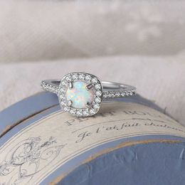 Band Ring Zhou Yang Opal Women's Fresh Ring Gold White Engagement Gift Girl Fashion Jewelry DZR031 Z0327