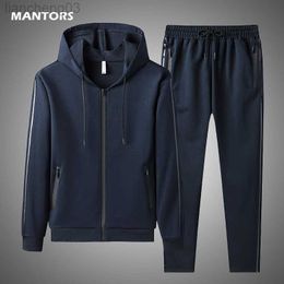 Men's Tracksuits 2023 Spring Mens Sets Solid Color Tracksuit Men Clothing Hooded Casual 2 Pieces Set Fashion Men Jogging Sports Suit Streetwear W0328