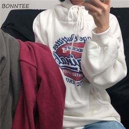 Women's Hoodies Sweatshirts Dengan Topi Wanita Cetak Bertudung Siswa Ulzzang Harian Gaya Korea Vintage Streetwear Lebih Tahan Dr Longgar Modis Chic 230328