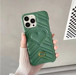 Cell Phone Cases Designer Phone Cases For Iphone 15 14 Pro Max Plus 13 12 Leather Mobile Phonecase Luxury Gold G Letter Fashion Heart Cover Case 10 Color NEW 9F53