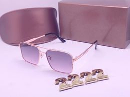 Sunglasses Link Frame Lens Black Gold Logo Unisex sun glasses Men women man mens sunglasses Fashion UV400 Protection w/Box Case22224