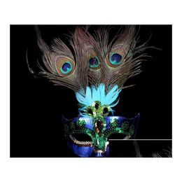 Party Masks Burst Of Environmental Protection Mask Peacock Nobility Christmas Halloween Masquerade Dance Drop Deliver Dhvzp