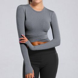 Active Shirts 2023 Women's Sports Wear Fitness Women Long Sleeve Gym Tight Sport Shirt Yoga Top Female Workout Tops T-shirt