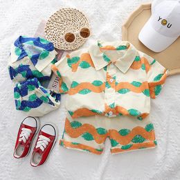 Boys Clothing Sets 2023 Summer Kids Tracksuit Cartoon Tiger Baby Shirt Shorts Child Outfits 2 Pieces Suit Infant Clothes