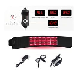 Lighting New Multiple Modes with Pulse Red Light Therapy For Body Fat Loss Belt Anti Cellulite Fat Dissolving Machine Waist Heat Pad