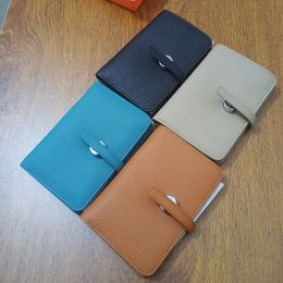 Wholesale Famous designer Genuine Leather wallets for women Western Classical cowhide card holders with photo frame four ccolor