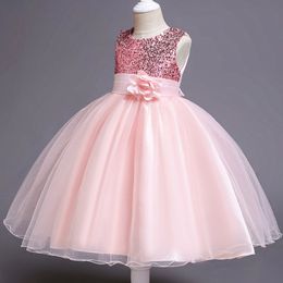 Girls Dresses Baby Sequins Flower Party Tutu Clothes Children Wedding Birthday Clothing Infant Kids Christmas Costume 230329
