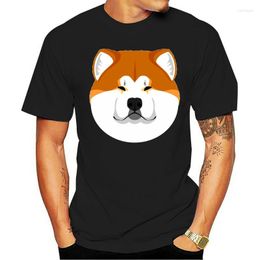 Men's T Shirts Shirt 2023 Akita Dog T-Shirt Cotton Slim Fit Top For Men Custom Printed