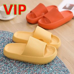 Slippers Rimocy VIP Link Thick Platform Women Men Home Bathroom Soft EVA Sandals Woman Summer Nonslip Beach Flip Flops 230329