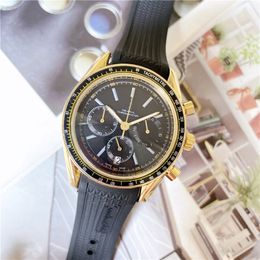 Omeg Wrist Watches for Men 2023 New Mens Watches All Dial Work Quartz Watch High Quality Top Luxury Brand Chronograph Clock Men Fashion accessories