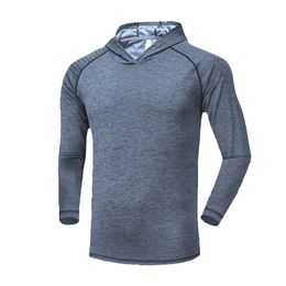 Men's Hoodies Sweatshirts KAMB Men's Jacket Hoodies Long Sleeve Tshirts Running Training Clothes Quick Dry Breathable Sports T Shirt For Men 230329