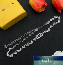 Fashion Designer letter Pendant Necklaces Crystal Turquoise Necklace Women Jewerlry Accessories