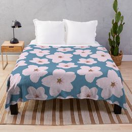 Blankets Ultra Soft Bed Blanket Cherry Blossom All Season Warm Fuzzy Lightweight Cozy Plush Blankets Queen Throw Blanket 230329