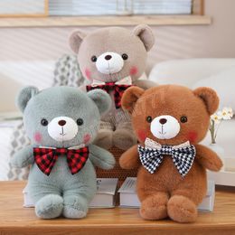 38CM High Quality Teddy Bear Plush Dolls Cute Bow Bears Plush Pillow Stuffed Soft for Children Kids Xmas Gifts