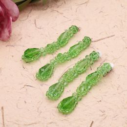 Stud Earrings Beads Long Hand Making Green Party Jewelry Waving Pendant Ear Accessories