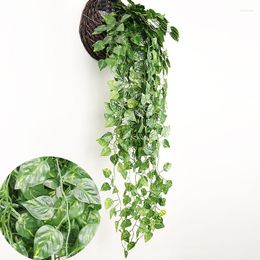 Decorative Flowers Artificial Plants 2 Pieces 90cm Office Plant Wall Decor Hanging Fake House Decoration Green Ivy