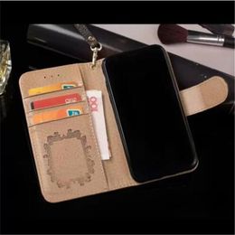 Luxury Leather Flip Wallet Card Holder phone cover with holder for iPhone 14 Pro Max, 14Pro, 12 Pro, 11 Max Max & 7/8 Plus - Shockproof Cover by Fashion Designer