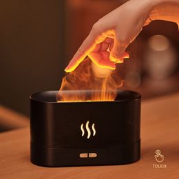 2023 New Aromatherapy Flame Humidifier for Bedroom Home Car Fire humidifier with Retail Box Factory Wholesale Directly