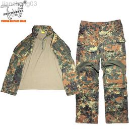 Men's Tracksuits Germany flecktarn camouflage Gen3 tactical uniform airsoft BDU battle dress uniform summer military training combat uniform men W0329