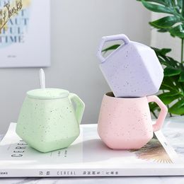 Mugs Creative Irregular Ceramic Thermal Mug Starry Sky Handgrip Pottery Tea Cup Travel Kitchen Tableware Nordic Home Decor Coffee