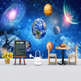 Wallpapers 3D Large Mural Universe Starry Galaxy Po Wallpaper For Kids Room Bedroom Wall Home Decor Fresco Cloth Papel De Parede