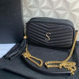 Womens Luxury fashion camera bag mens Designers Shoulder handbag crossbody clutch tote Bags Hobo quilted caviar men Genuine leather zipper makeup chains Bag purses