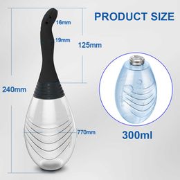 New Anal Butt Cleaner Health Enema Rectal Shower Vagina Enemator Medical Rubber Health Hygiene Tool Adult Sex Toys for Women Men 230316