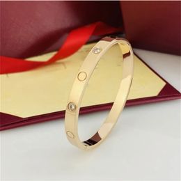 6MM Wide 3th Generation Clasp Bracelet Gold Cuff Love Bracelet Designer Gold Silver Rose Gold Women Men Bracelet Lover Bracelets