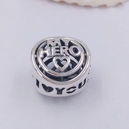 Mum Hero Openwork Charm 925 silver Leather Pandora for Easter Sunday fit Charms beads Bracelets Jewellery 792644C00 Andy Jewel