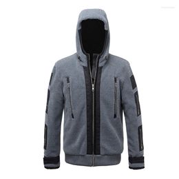 Men's Jackets Men's Cosplay Jacket Full Zip Long Sleeve Warm Winter Outdoor Adventure Hiking Hoodie With 2 Armbands And 1 Face Scarf