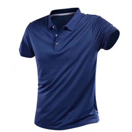 Mens Polos Shirts Summer Quick Dry Short Sleeve Jerseys Male Cotton Polyester Camisa Masculina Blusas Tops 230329