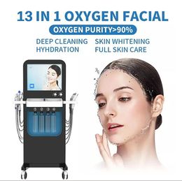 13 in 1 Microdermabrasion Hydro facial dermabrasion Bio micro Vacuum Oxygen Jet Facial Machine Skin Care Cleaning skin rejuvenation Blackhead Removal machine
