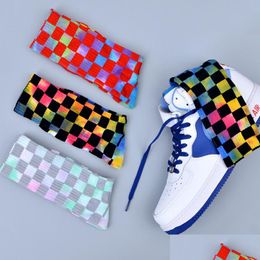 Shoe Parts Accessories Socks Hiphop Skateboard New Fashion Tiedye Plaid Cotton Colorf Vortex Fluorescence Funny Happy Men And Wome Dhirr