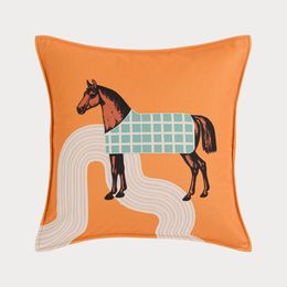 Luxury Velvet Printing Pillow Case Horse Pillow Cover Living Room Sofa Cafe Bar Hotel Christmas Decor Flowers Cushion Cover Gift 2023070917